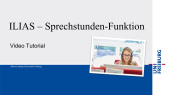 ILIAS Sprechstundenfunktion